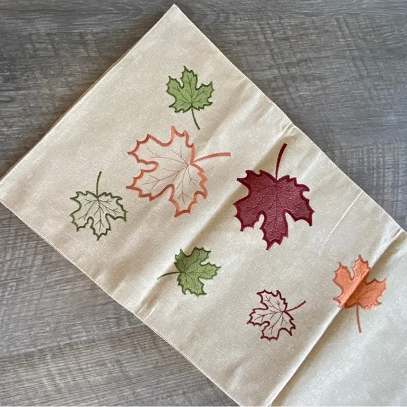 NWT Fall Table Runner 13” x 69” + Thanksgiving Kitchen Towel - Picture 9 of 12